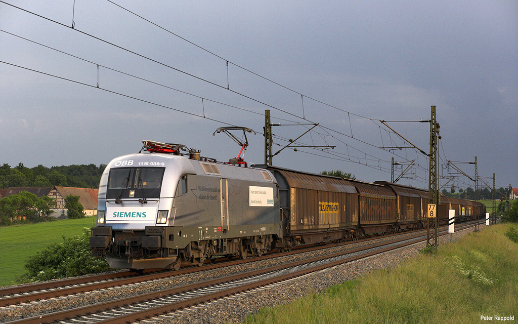 1116 038-9 am 10.06.08 mit dem FZ 56196 in Vorderdenkental