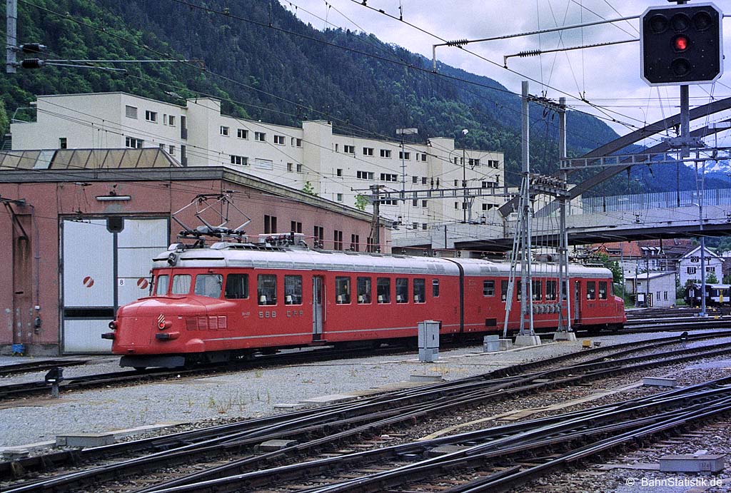 Der rote Pfeil »Churchill« steht am 25.05.08 beim Umsetzen in Chur