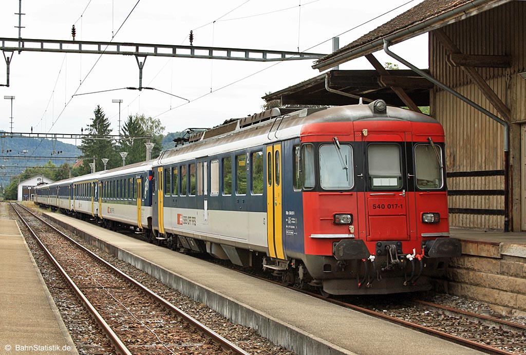 RBe 540 017-1 am 22.08.09 in Bad Zurzach abgestellt